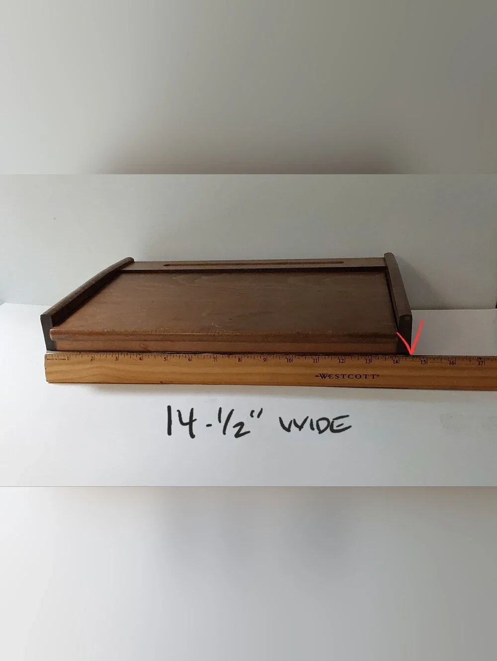 VINTAGE WOODEN HINGED TOP LAP DESK